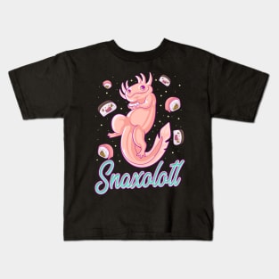 Snaxolotl Funny Axolotl Sushi Snacks Kawaii Food Kids T-Shirt